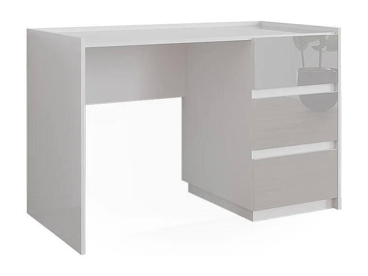 Coiffeuse blanc haute brillance 120x60x78.6 marla