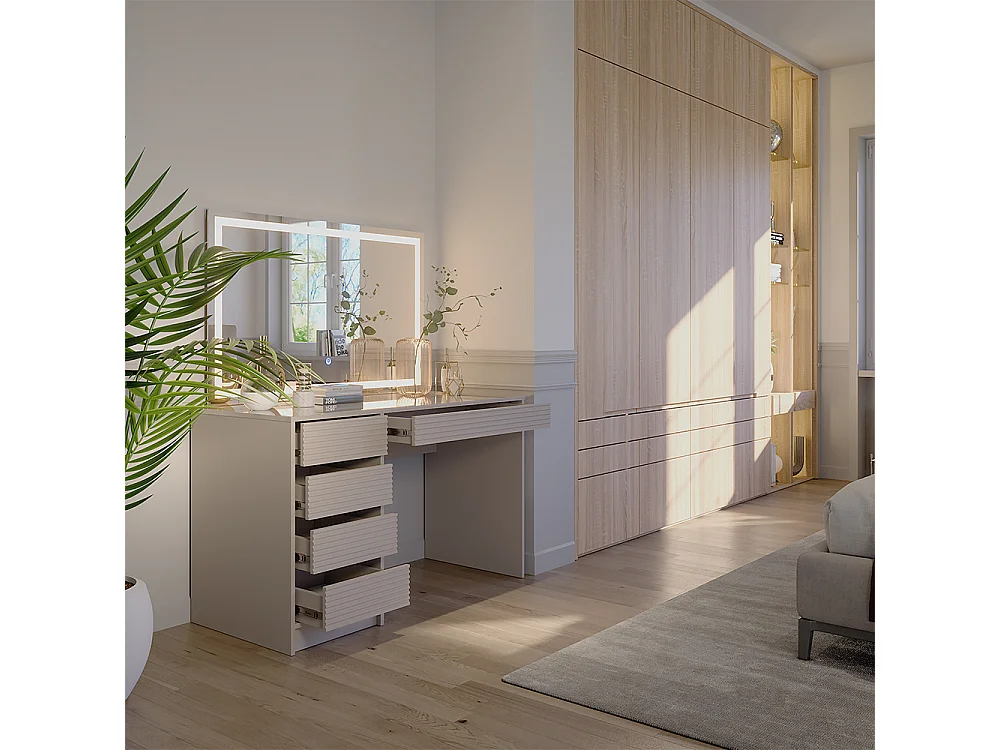 Coiffeuse cachemire 120x55x75 sherry