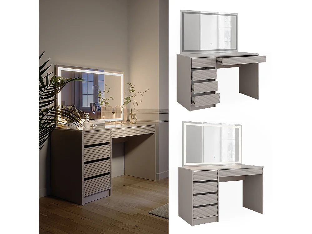 Coiffeuse cachemire 120x55x75 sherry