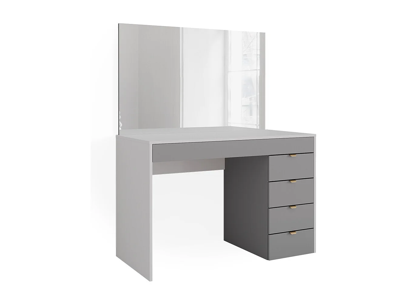 Penteadeira branco/cinza/cinza 115x55x76 elise