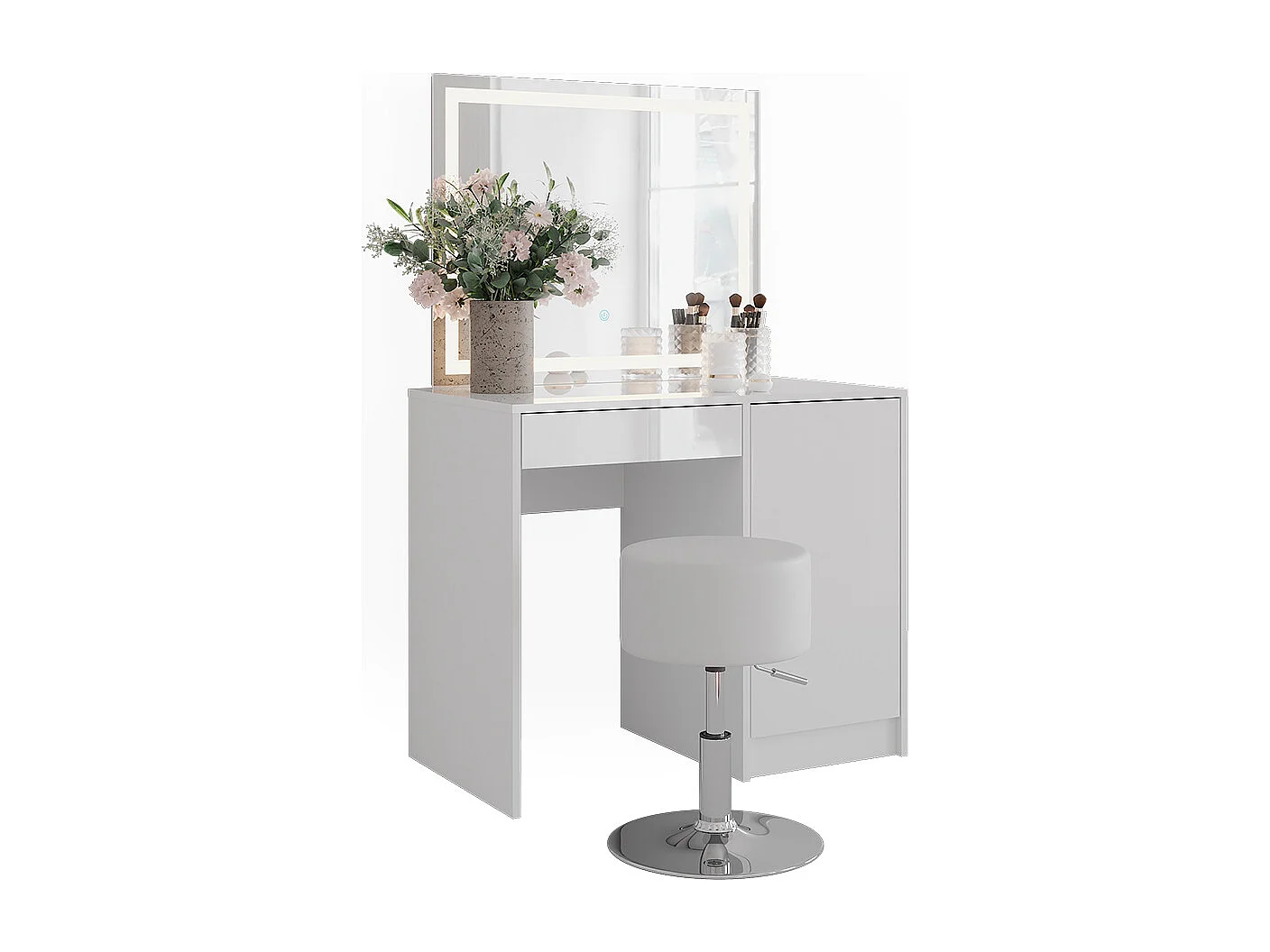 Tocador blanco/blanco alto brillo 89.8x50.1x76 sherry