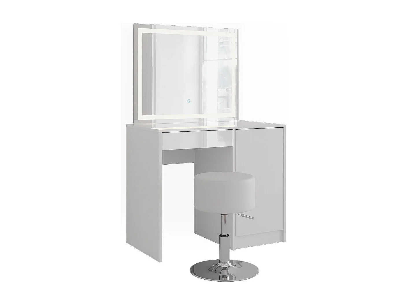 Vanity table white/white high gloss 89.8x50.1x76 sherry