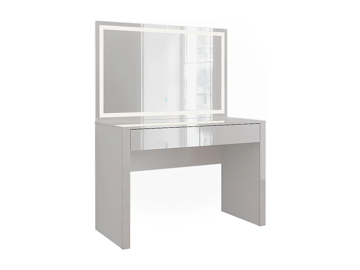Coiffeuse blanc brillant/blanc 110x50x75.5 annabelle