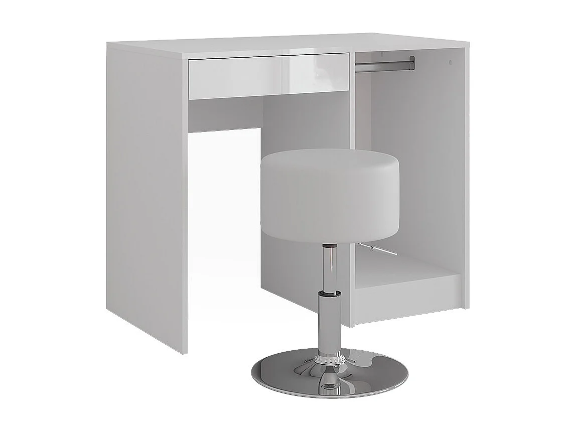 Vanity table white/white high gloss 89.8x50.1x76 sherry
