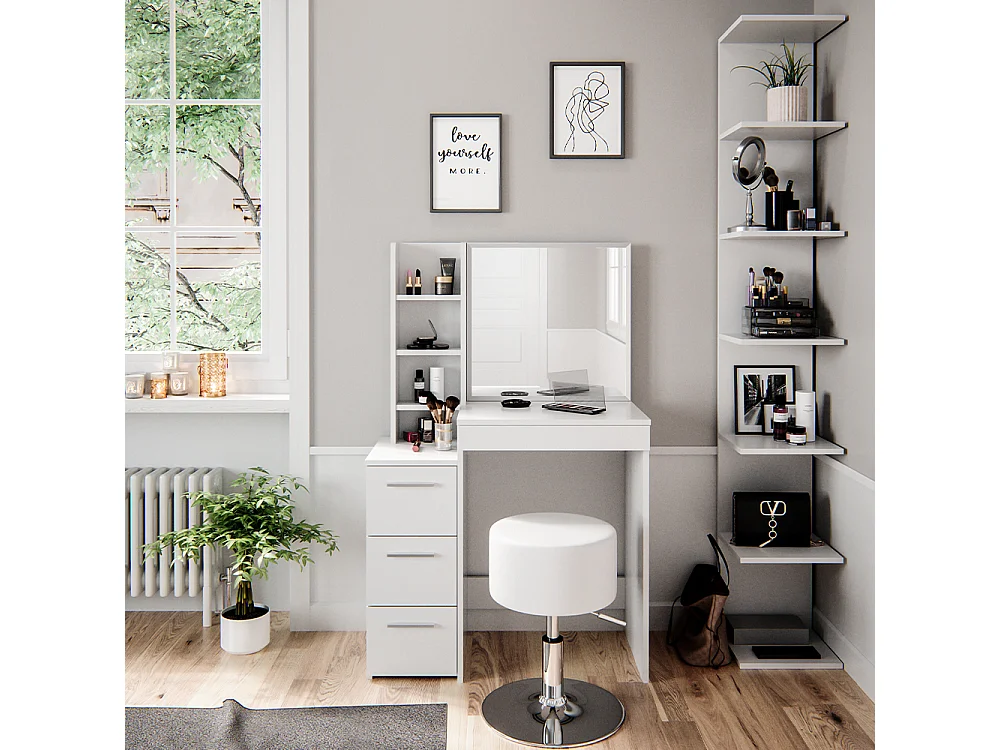 Tocador blanco 80x40x127.4 meryl