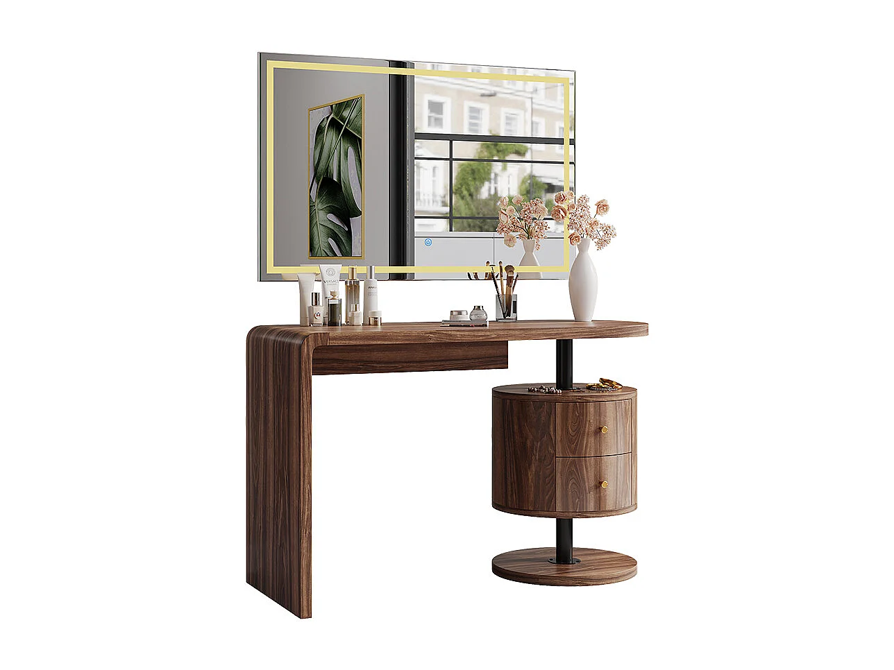 Schminktisch eiche rustikal 120x50x76 lara