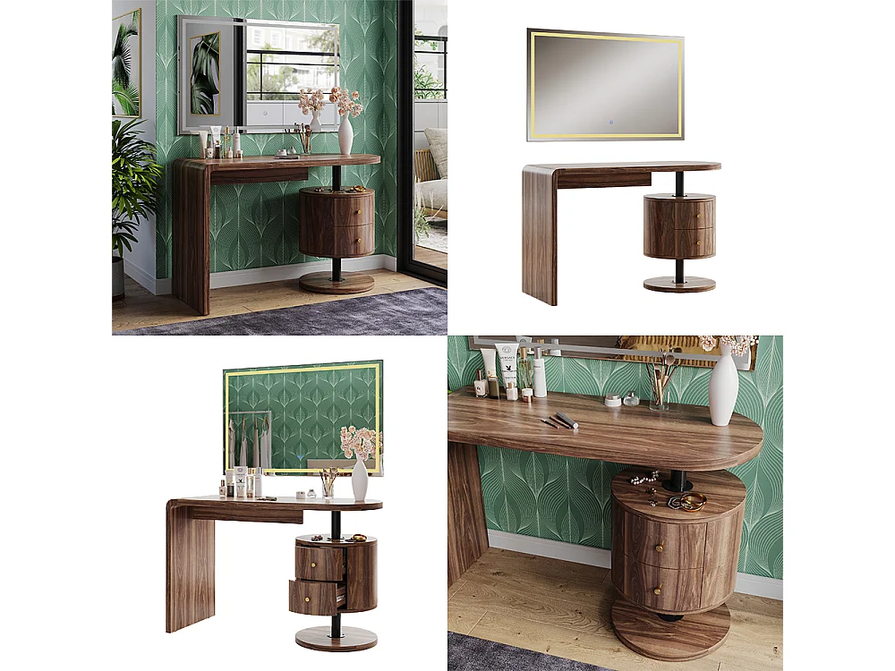 Schminktisch eiche rustikal 120x50x76 lara