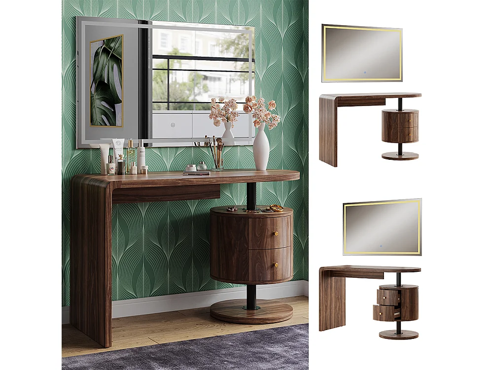 Coiffeuse chêne rustique 120x50x76 lara