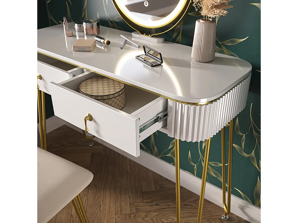 Tocador blanco alto brillo 100x40x126 grace