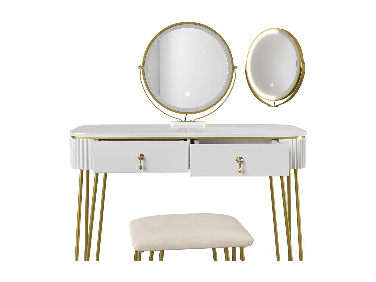 Tocador blanco alto brillo 100x40x126 grace