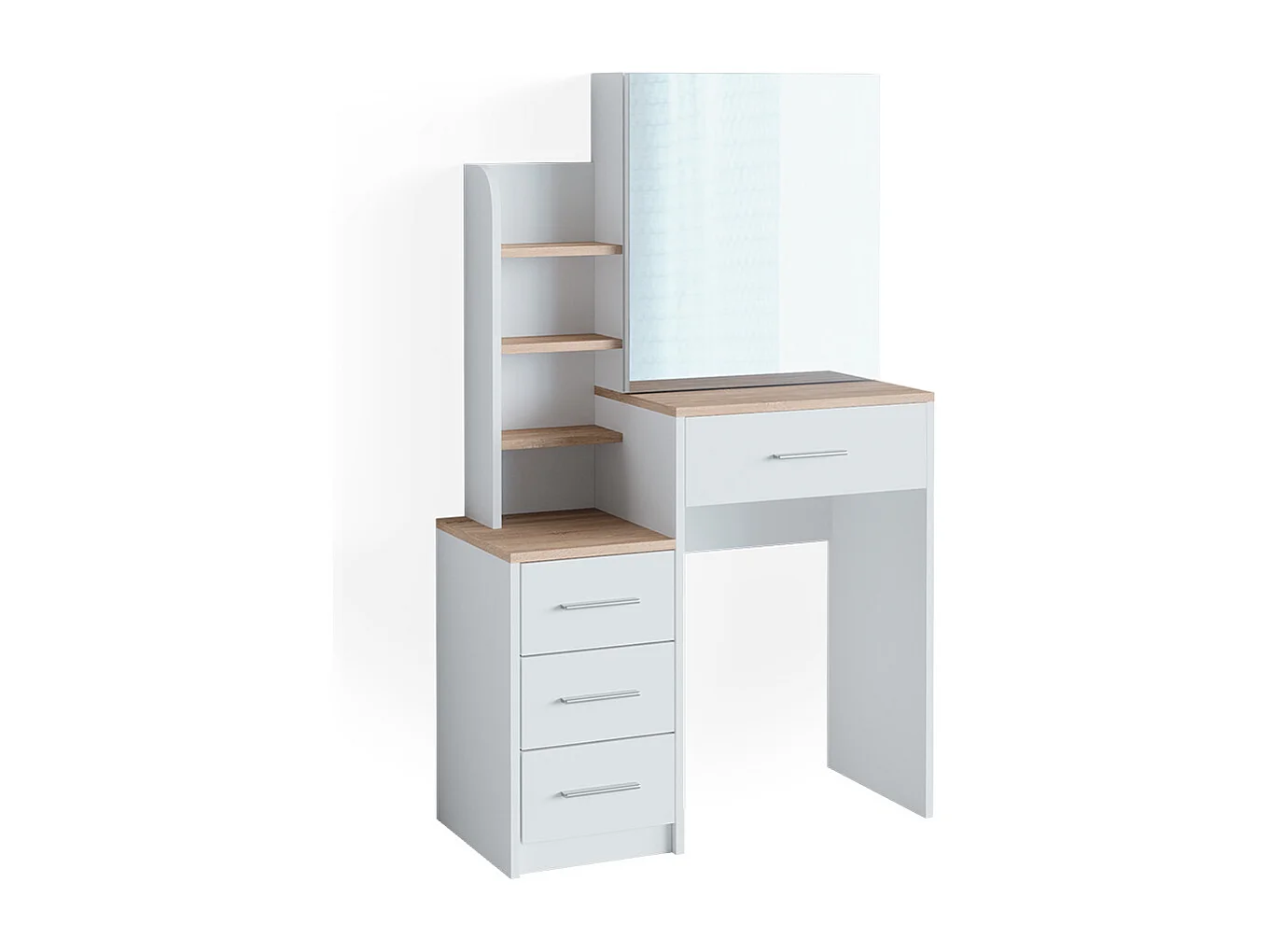 Coiffeuse blanc/sonoma 80x36x131.6 conrada