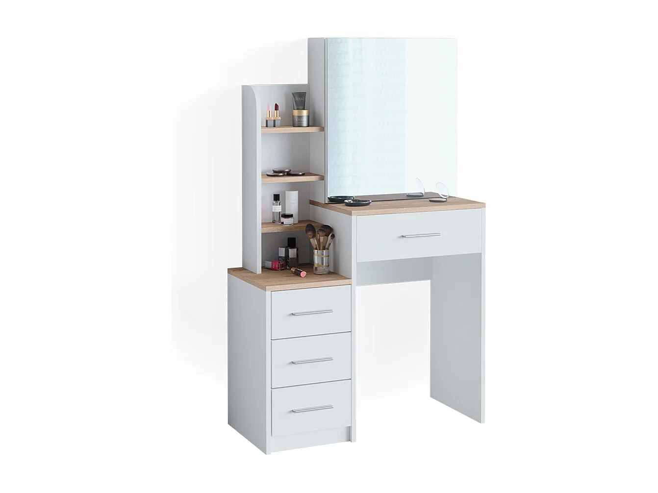 Vanity table white/sonoma 80x36x131.6 conrada