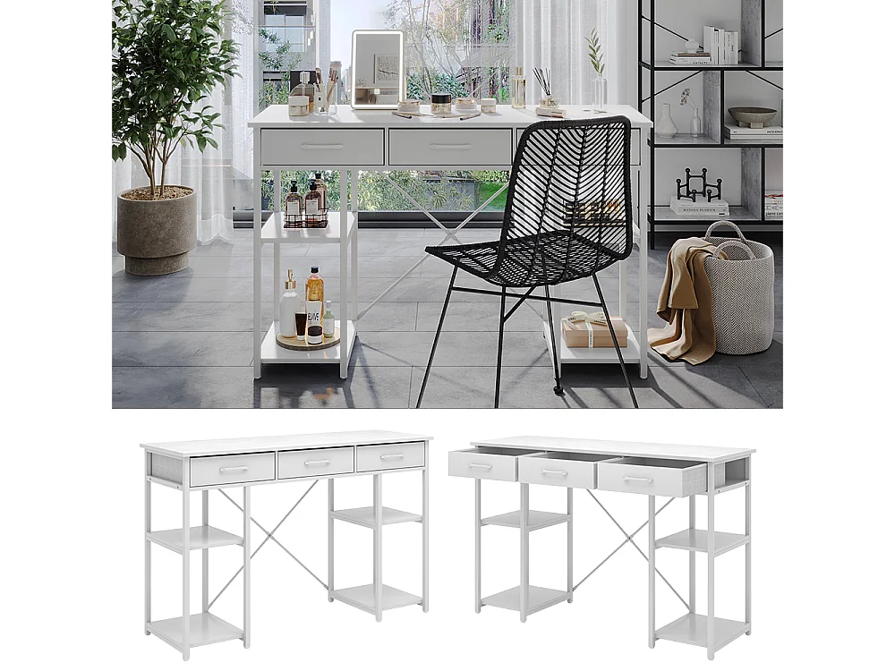 Schminktisch weiß 120x40x78 chino