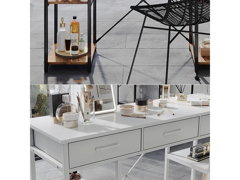 Schminktisch weiß 120x40x78 chino