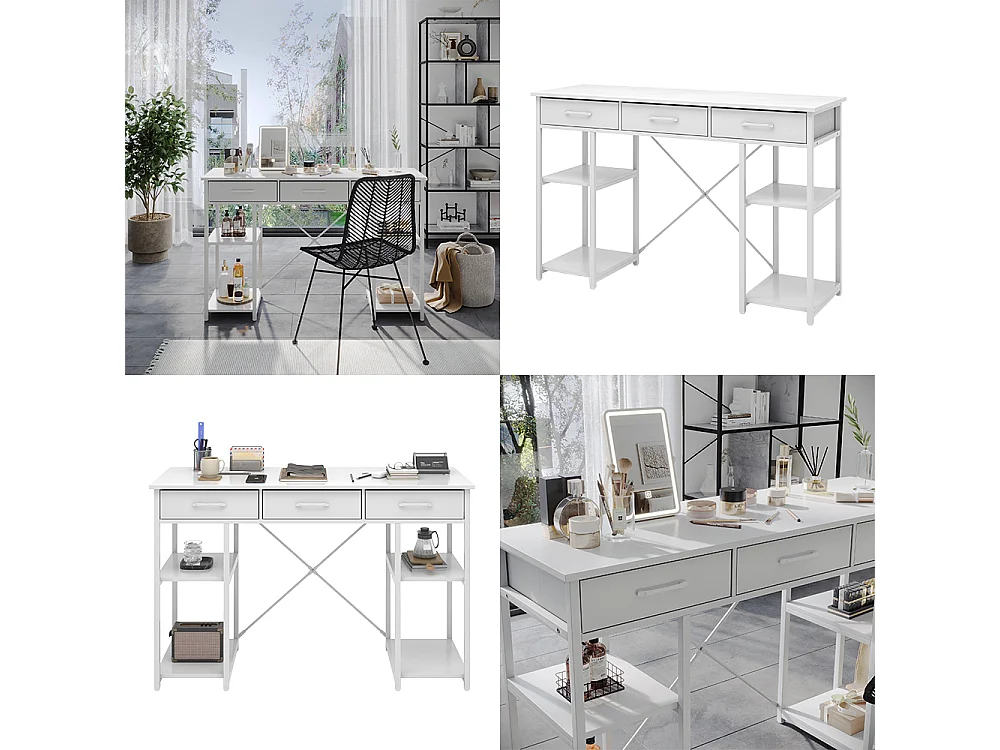 Schminktisch weiß 120x40x78 chino