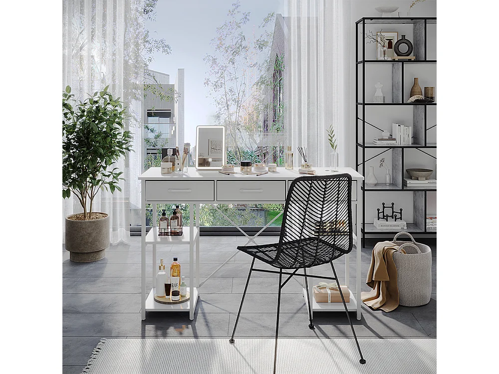 Coiffeuse blanc 120x40x78 chino