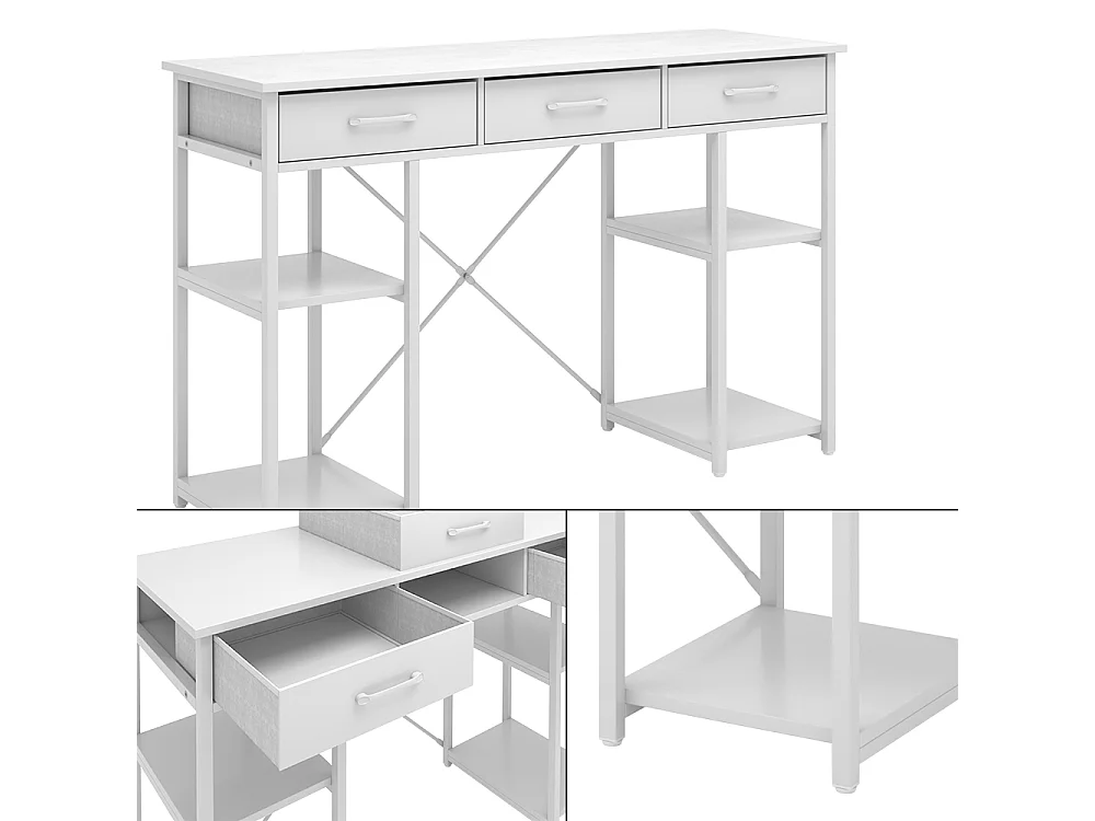 Coiffeuse blanc 120x40x78 chino