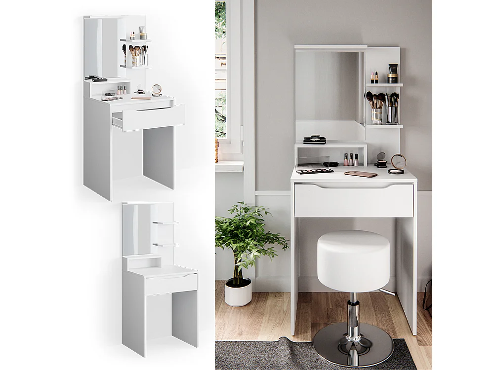 Tocador blanco 60x48x142.7 ruben