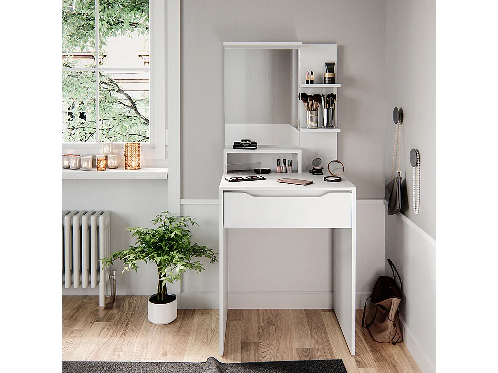 Coiffeuse blanc 60x48x142.7 ruben