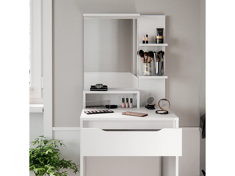 Coiffeuse blanc 60x48x142.7 ruben