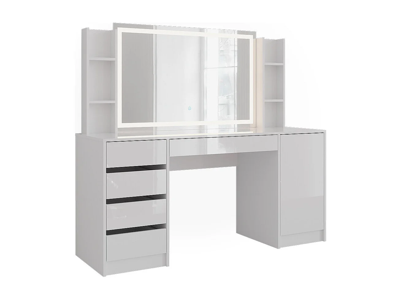 Coiffeuse blanc/blanc brillant 158.2x50.1x76 sherry