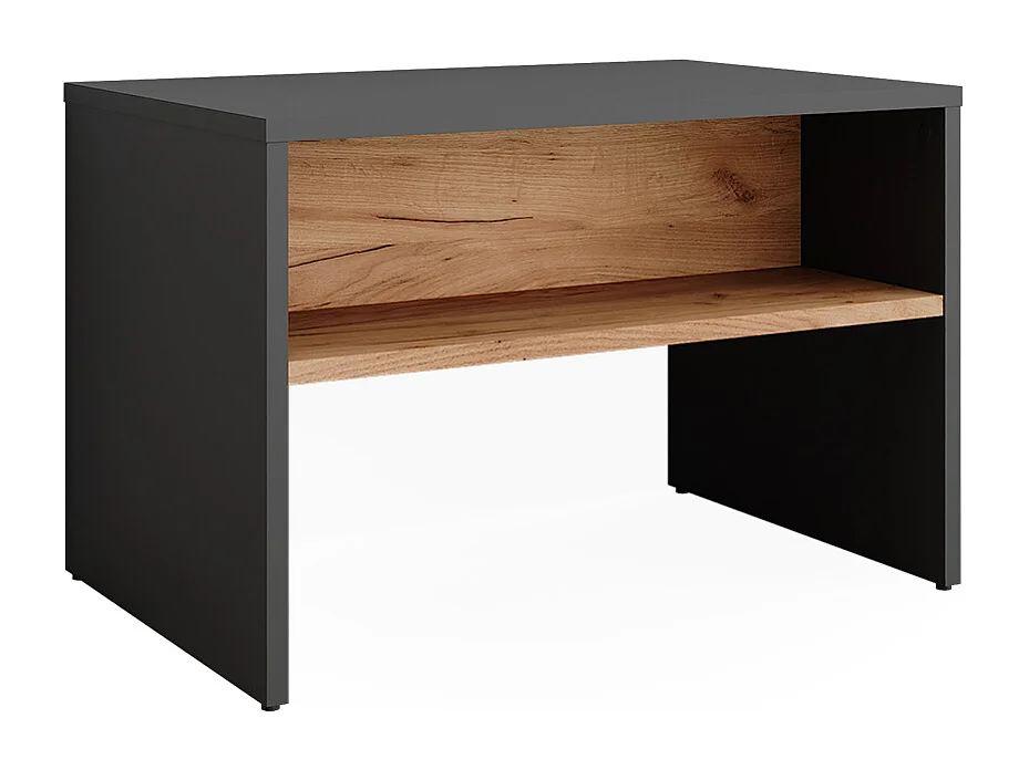 Banc pour chaussures anthracite/chêne doré 60x40x60 orlando