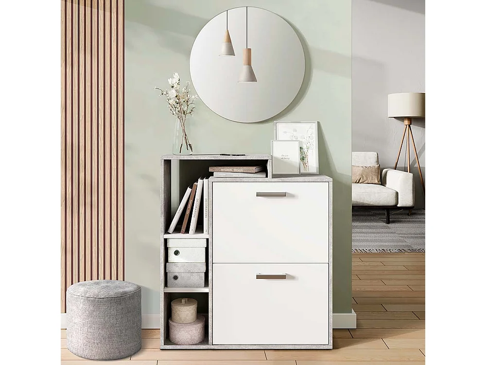 Meuble à chaussure béton 80x25x90 orlando