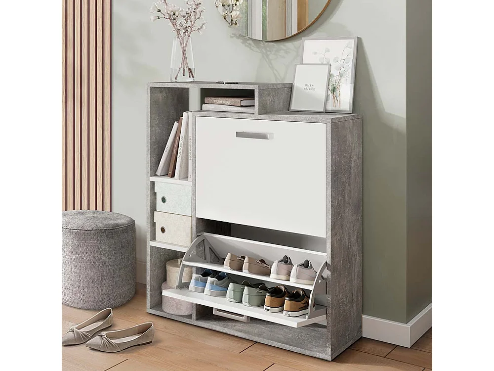 Meuble à chaussure béton 80x25x90 orlando