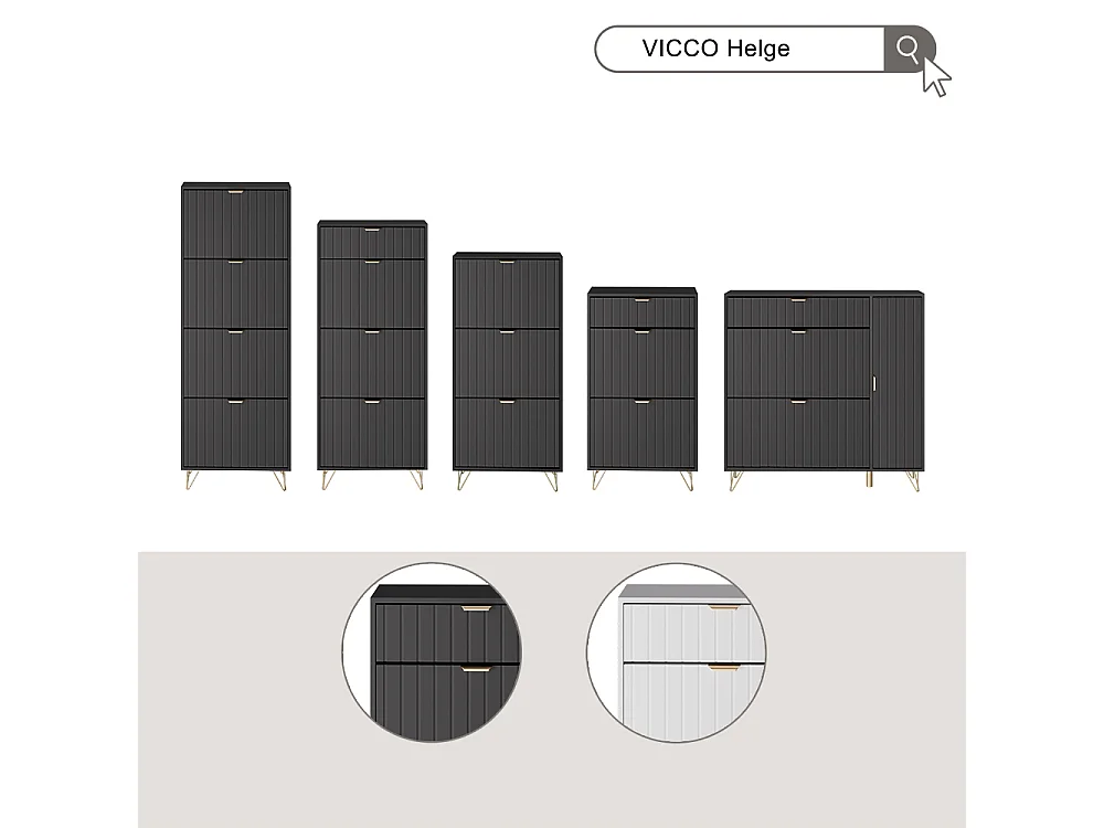 Armoire à chaussures blanc 108x23.5x107.5 helge