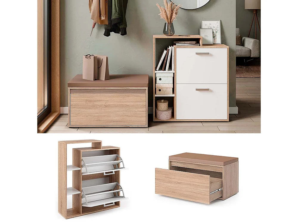 Meuble à chaussure sonoma 80x39x90 orlando