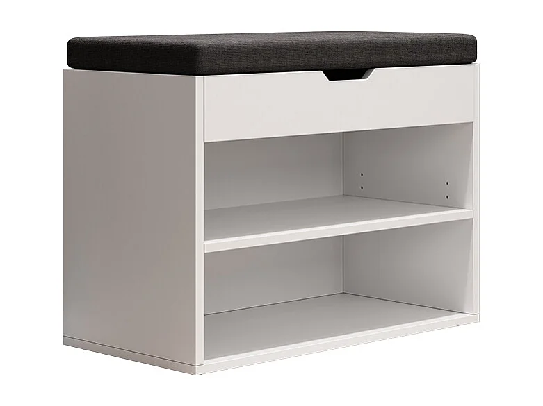 Skobænk hvid 60x30x45 titus