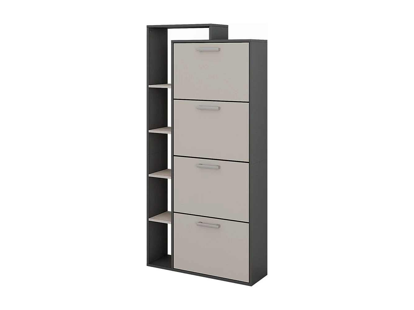 Schuhkipper anthrazit/greige 80x24.2x166.1 orlando