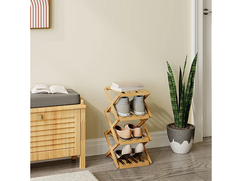 Armoire à chaussures bambou 26x26.5x52 ziggy