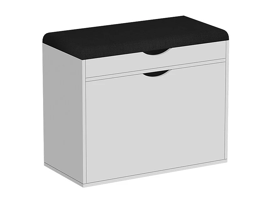 Panca scarpiera da ingresso bianco 60x30x51 schufy