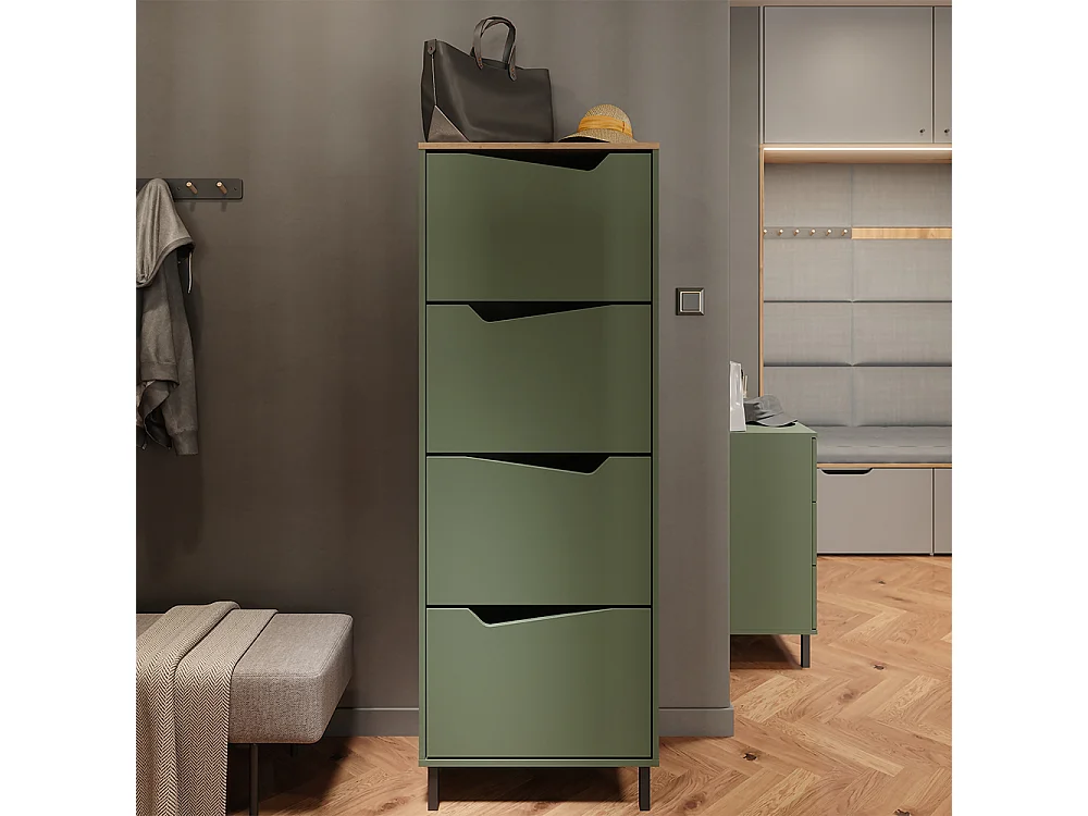 Shoe tipper green/artisan 60x38x167.4 marelle