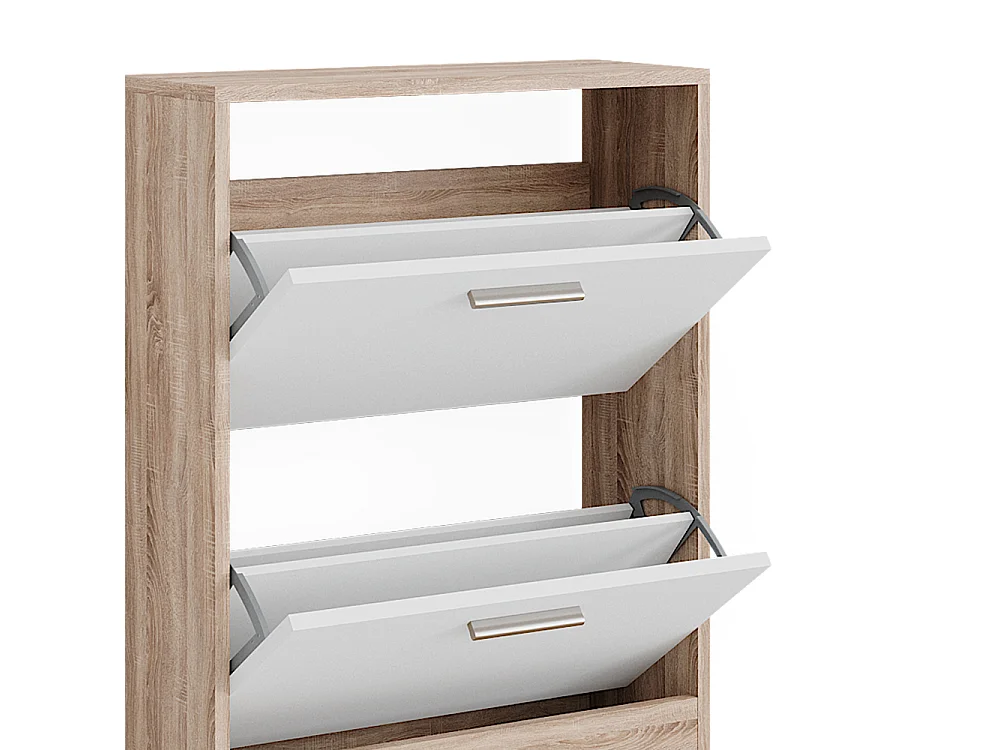 Armoire à chaussures blanc/sonoma 59x22x72.5 gizmo