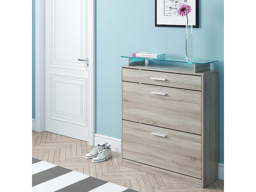 Meuble à chaussure sonoma 89x27x104 alex