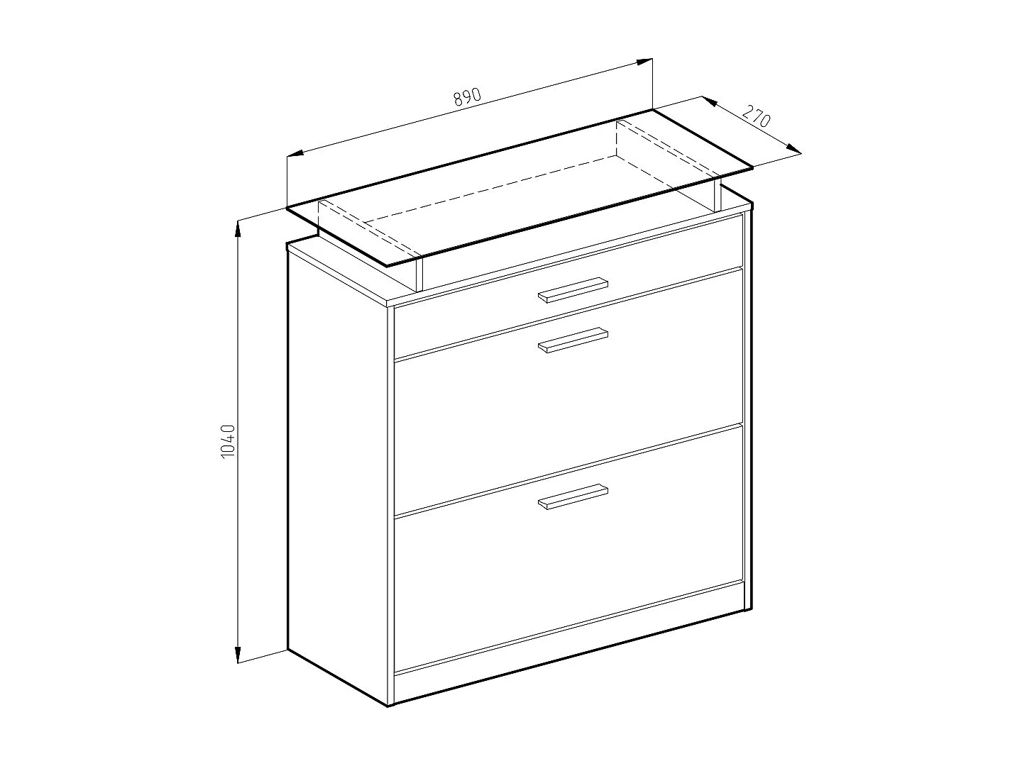 Meuble à chaussure sonoma 89x27x104 alex