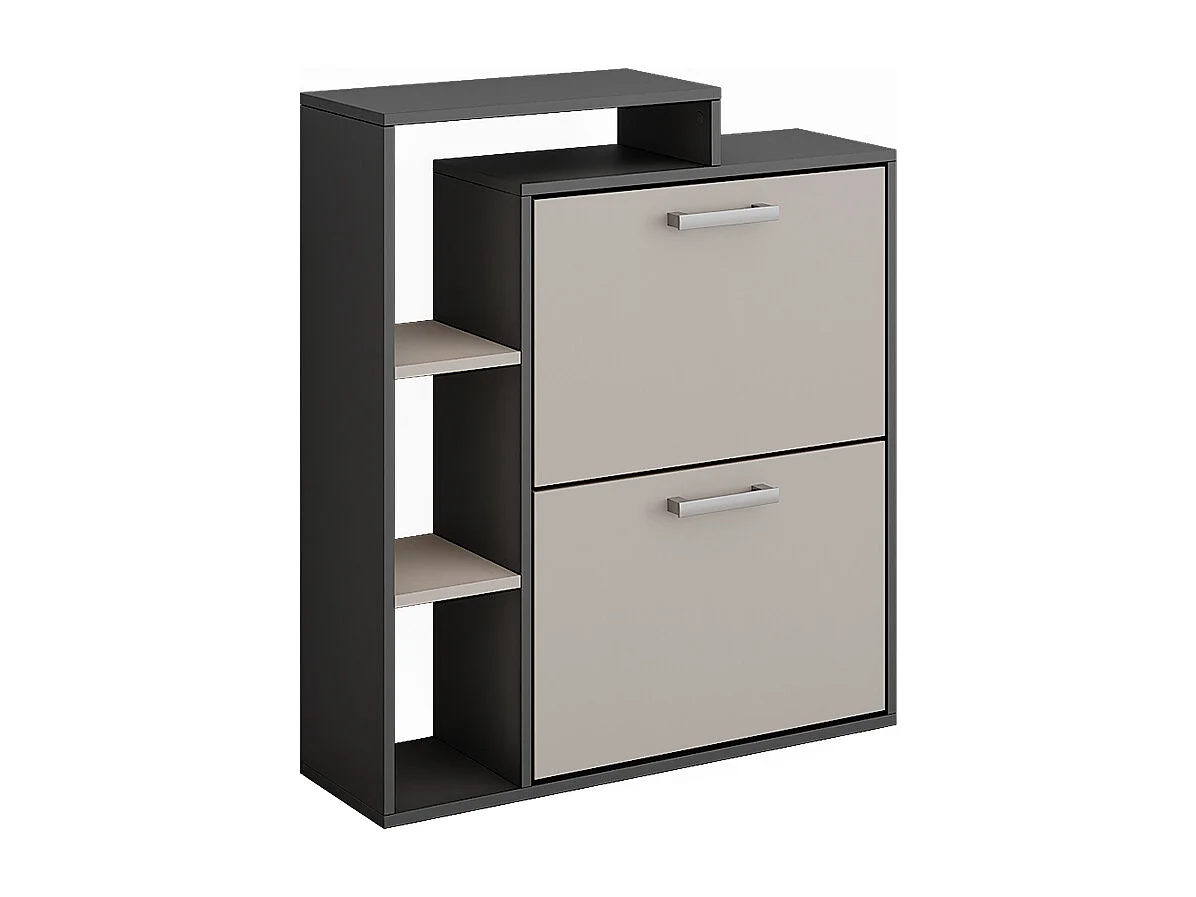 Basculeur à chaussures anthracite/gris 80x24.2x90 orlando