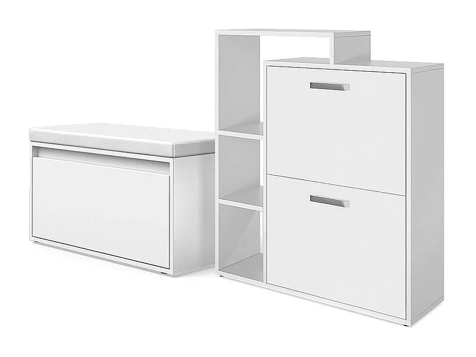 Meuble à chaussure blanc 80x39x90 orlando