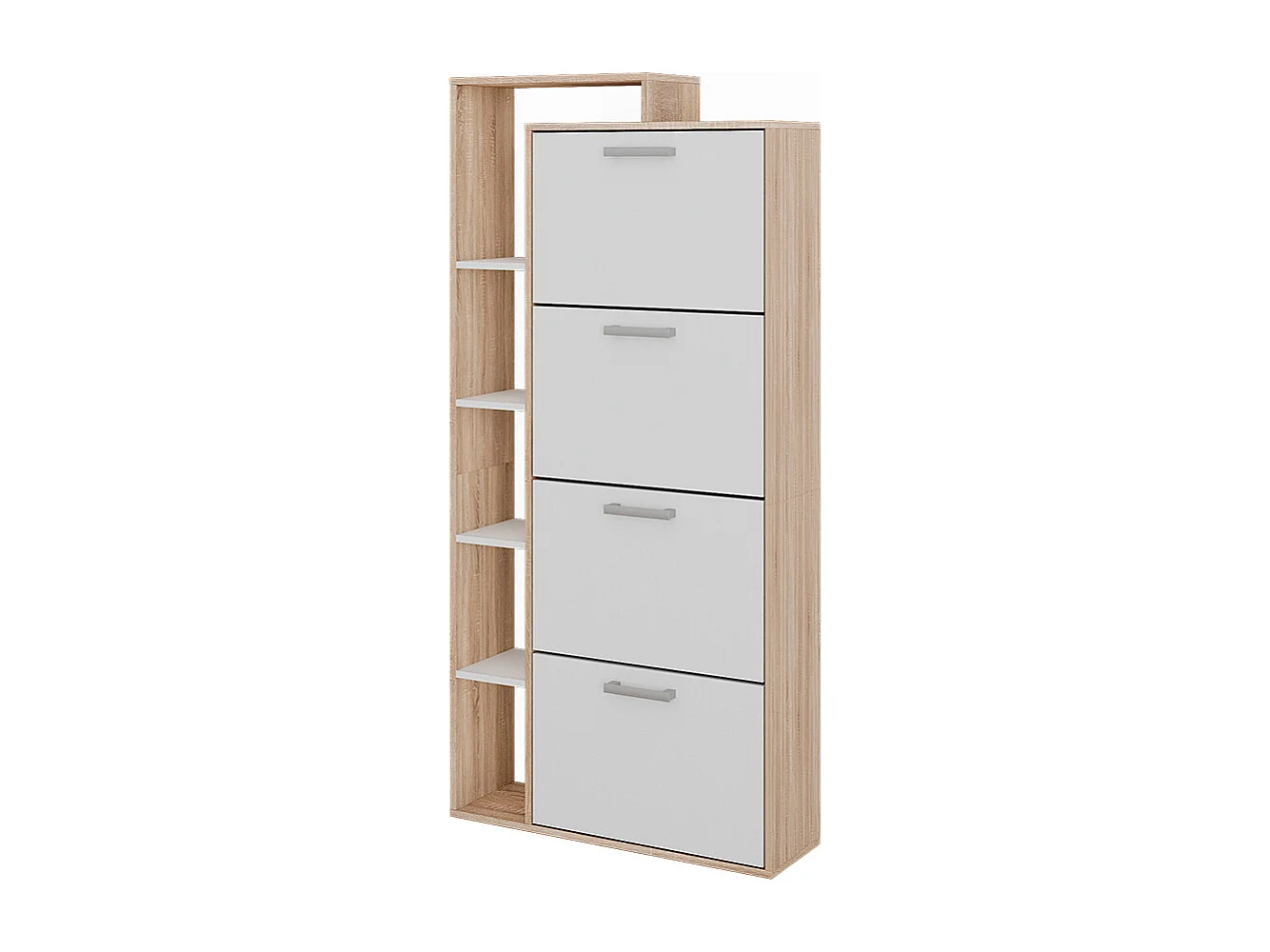 Le basculeur à chaussures blanc/sonoma 80x24.2x166.1 orlando