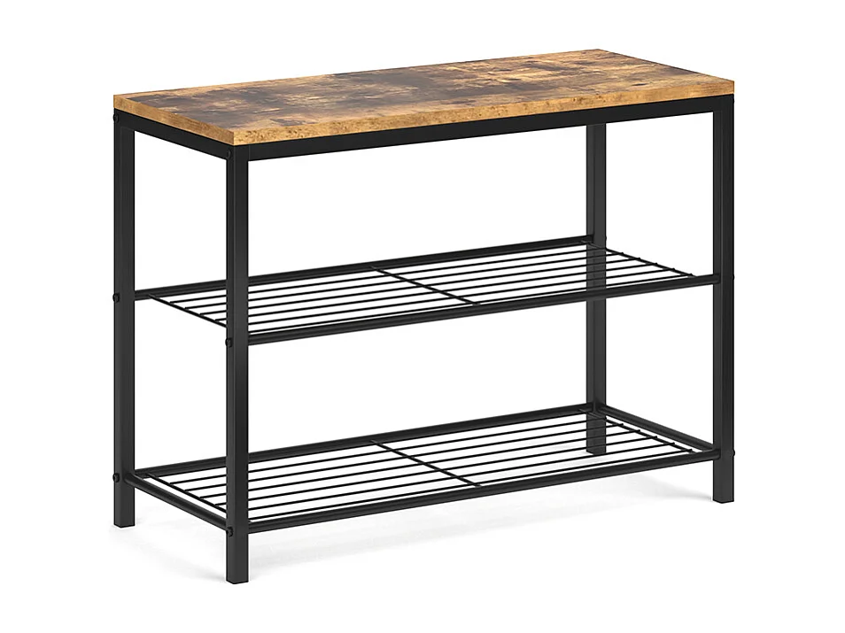 Banc pour chaussures bois antique 70x30x51.5 fyrk