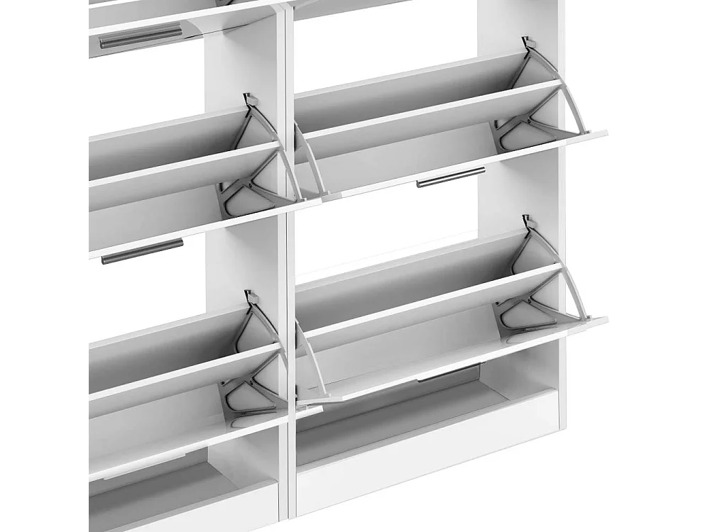 Benne à chaussures blanc haute brillance 59x22x105 gizmo