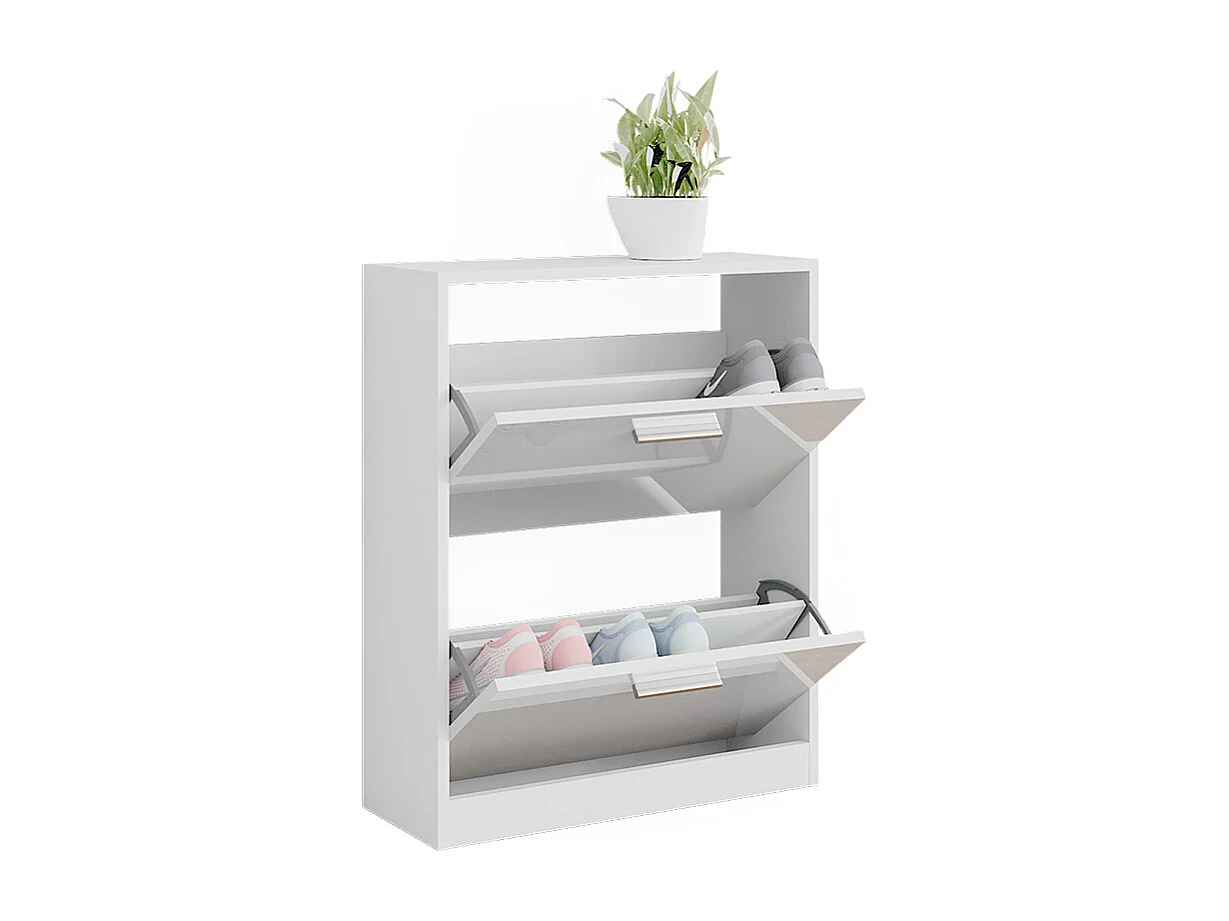 Schuhschrank weiß hochglanz 59x22x72.5 gizmo