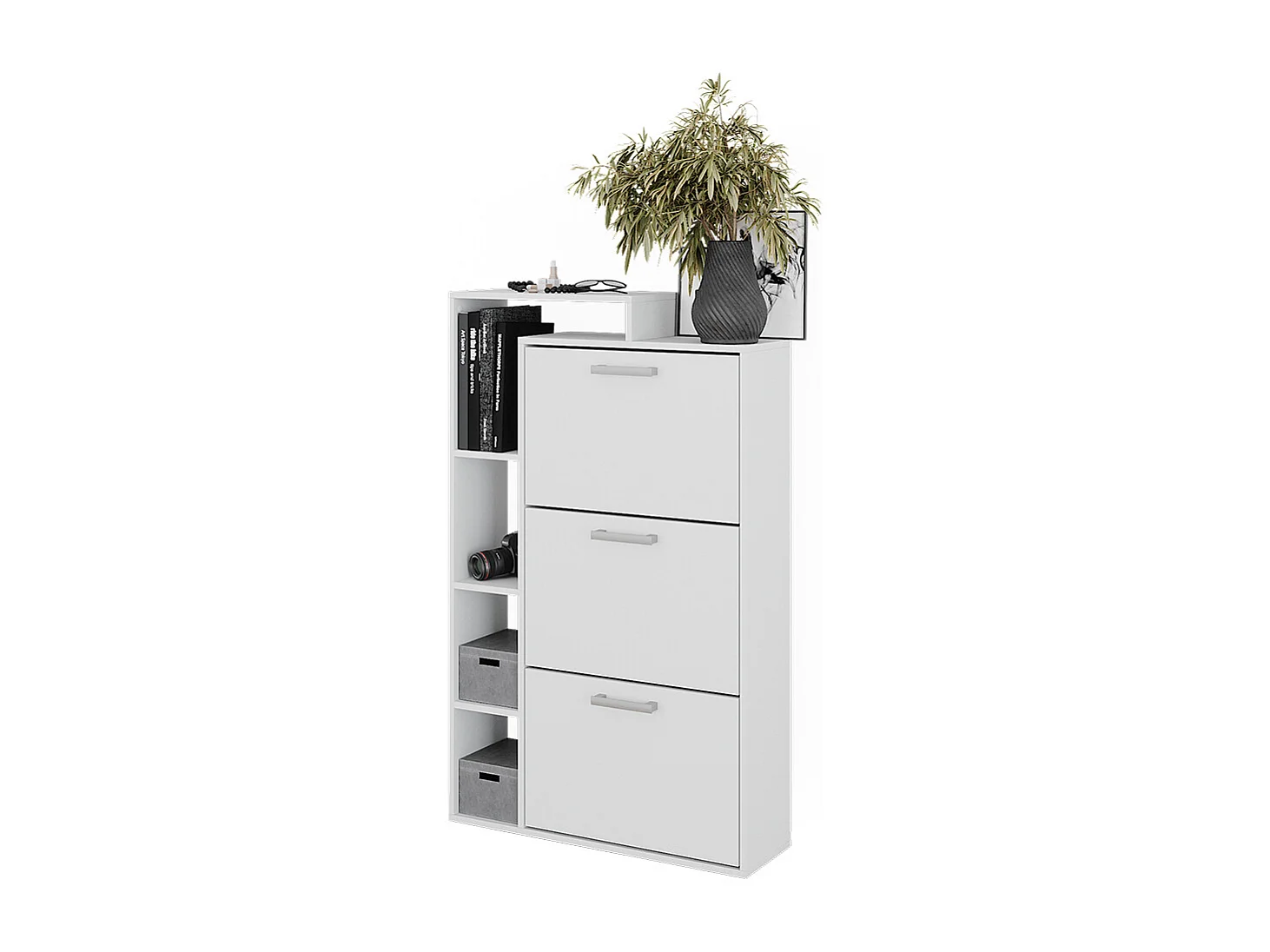 Meuble à chaussure blanc 80x24.2x128.3 orlando