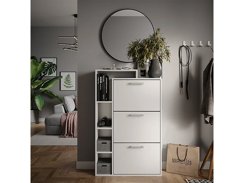 Armário para sapatos branco 80x24.2x128.3 orlando