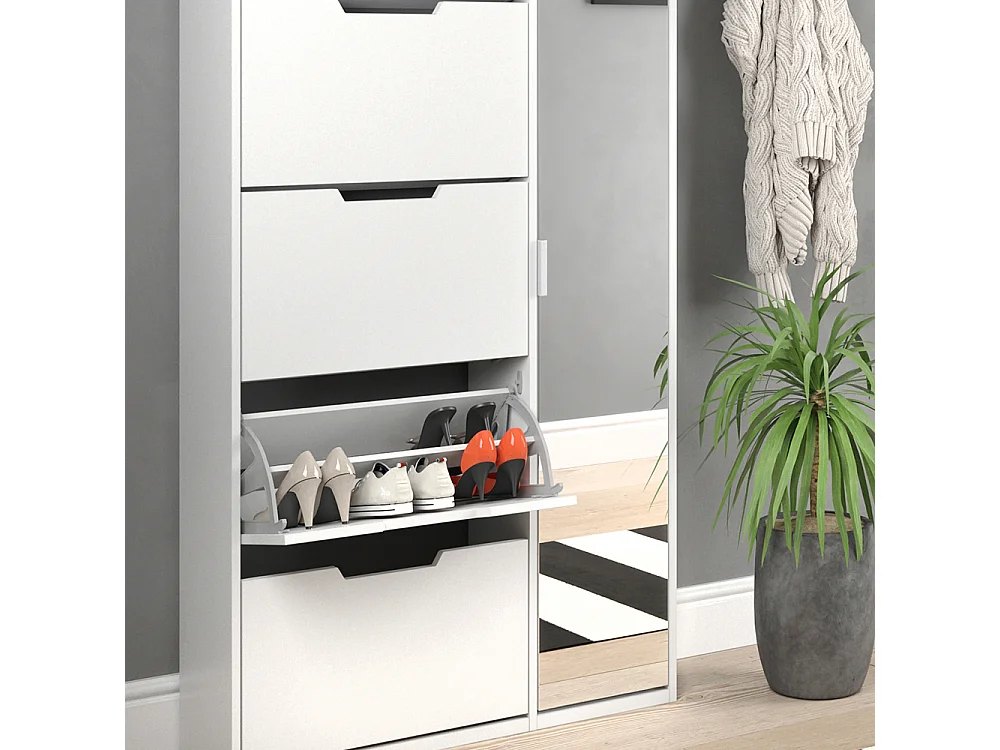 Meuble à chaussure blanc 22x59x169 luca