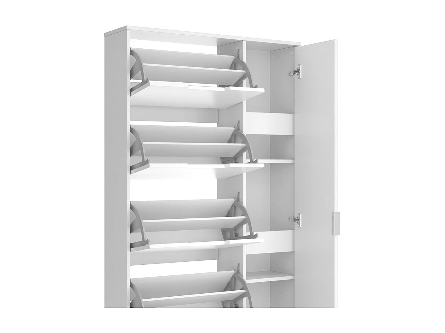 Meuble à chaussure blanc 22x59x169 luca