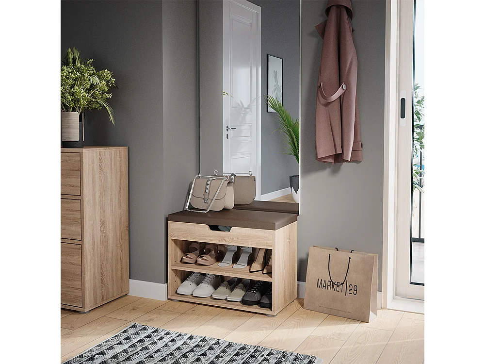 Banco para zapatos sonoma 60x30x45 rolfe