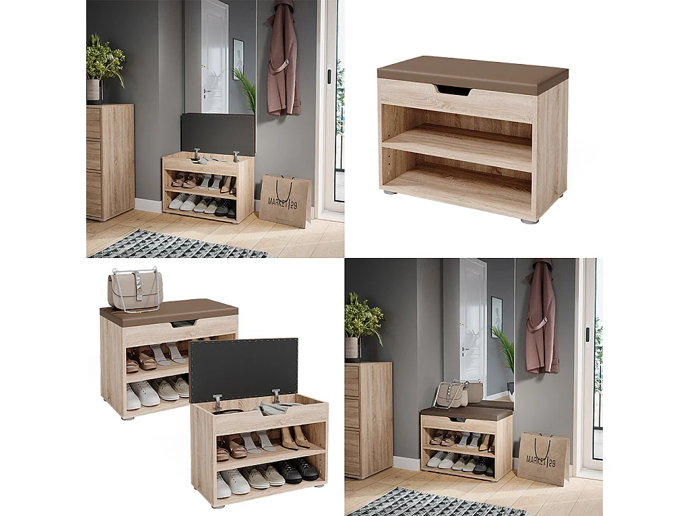 Banc pour chaussures sonoma 60x30x45 rolfe